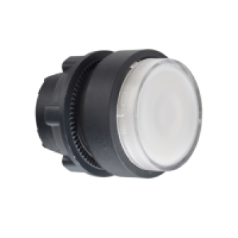ZB5AW113 - white projecting illuminated pushbutton head Ø22 spring return for integral LED, Schneider Electric