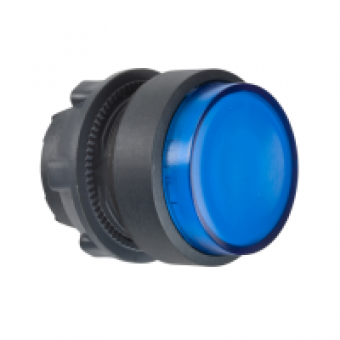 ZB5AW163 - blue projecting illuminated pushbutton head Ø22 spring return for integral LED, Schneider Electric