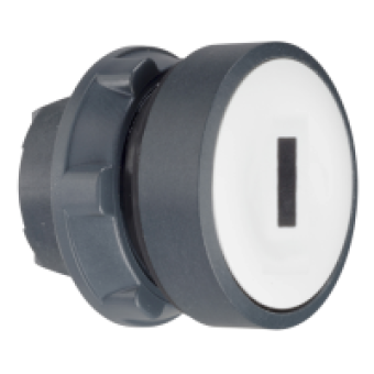 ZB5AW313 - white flush illuminated pushbutton head Ø22 spring return for integral LED, Schneider Electric