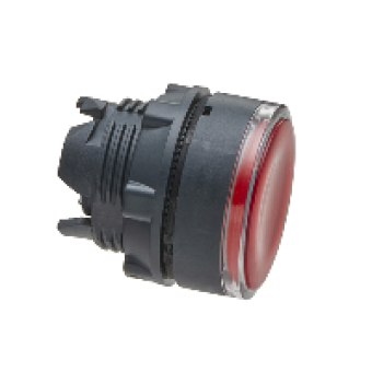 ZB5AW343 - red flush illuminated pushbutton head Ø22 spring return for integral LED, Schneider Electric