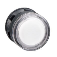 ZB5AW37 - clear flush illuminated pushbutton head Ø22 spring return for BA9s bulb, Schneider Electric
