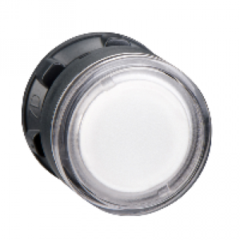 ZB5AW37 - clear flush illuminated pushbutton head Ø22 spring return for BA9s bulb, Schneider Electric