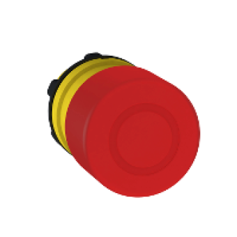 ZB5AW743 - red Ø40 illum mushroom pushbutton head Ø22 latching for integral LED, Schneider Electric