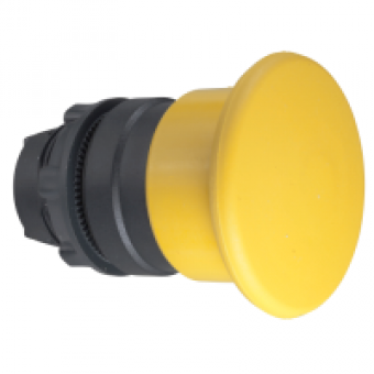 ZB5AW753 - orange Ø40 illum mushroom pushbutton head Ø22 latching for integral LED, Schneider Electric