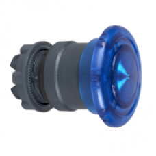 ZB5AW763 - blue Ø40 illum mushroom pushbutton head Ø22 latching for integral LED, Schneider Electric