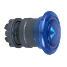 ZB5AW763 - blue Ø40 illum mushroom pushbutton head Ø22 latching for integral LED, Schneider Electric
