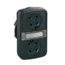 ZB5AW7A9 - flush/flush illuminated double-headed pushbutton Ø22 without cap, Schneider Electric