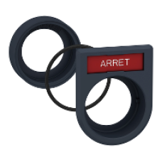 ZB5AZ023 - Plastic flush mounting kit for legend 8x27 pushbutton and pilot light, Schneider Electric