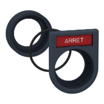 ZB5AZ023 - Plastic flush mounting kit for legend 8x27 pushbutton and pilot light, Schneider Electric