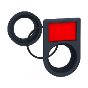 ZB5AZ025 - Plastic flush mounting kit for legend 18x27 pushbutton and pilot light, Schneider Electric