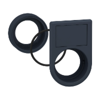ZB5AZ026 - Plastic flush mounting kit for legend 18x27 selector switch and ill.pushbutton, Schneider Electric