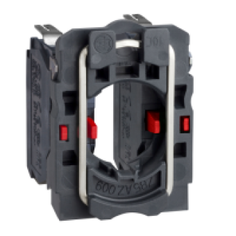 ZB5AZ1043 - single contact block with body/fixing collar 2NC faston connector, Schneider Electric