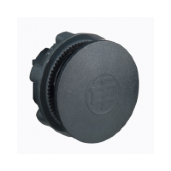 ZB5SZ3 - black round blanking plug for Ø22 hole, Schneider Electric