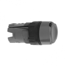 ZB6AA2 - black flush pushbutton head Ø16 spring return unmarked, Schneider Electric