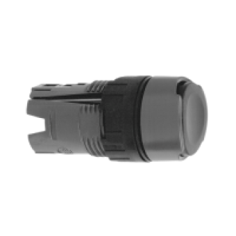 ZB6AA2 - black flush pushbutton head Ø16 spring return unmarked, Schneider Electric