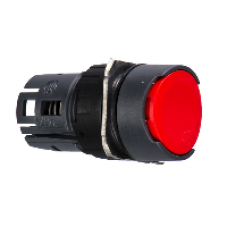 ZB6AA4 - red flush pushbutton head Ø16 spring return unmarked, Schneider Electric