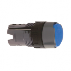 ZB6AA6 - blue flush pushbutton head Ø16 spring return unmarked, Schneider Electric