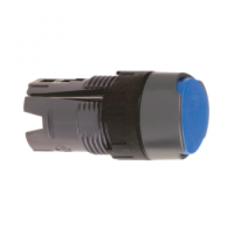 ZB6AA6 - blue flush pushbutton head Ø16 spring return unmarked, Schneider Electric
