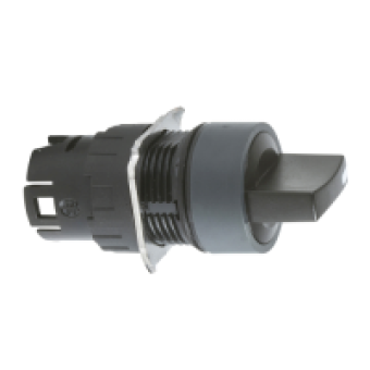 ZB6AD22 - black selector switch head Ø16 2-position stay put, Schneider Electric