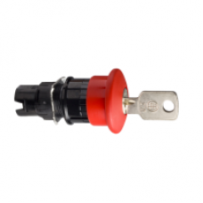 ZB6AS934 - red Ø30 Emergency stop pushbutton head Ø16 trigger and latching key release, Schneider Electric