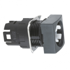 ZB6CD08 - illuminated square selector switch head Ø16 2-position stay put, Schneider Electric