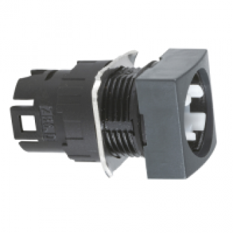 ZB6CD08 - illuminated square selector switch head Ø16 2-position stay put, Schneider Electric