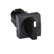ZB6CD22 - black square selector switch head Ø16 2-position stay put, Schneider Electric