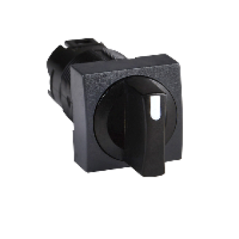 ZB6CD22 - black square selector switch head Ø16 2-position stay put, Schneider Electric