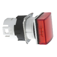 ZB6CV4 - square red pilot light head Ø16 for integral LED, Schneider Electric