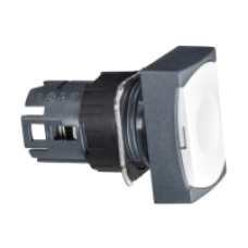 ZB6DA1 - white rectang flush pushbutton head Ø16 spring return unmarked, Schneider Electric