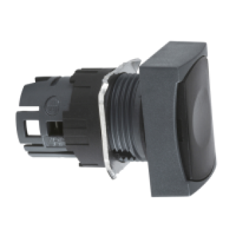 ZB6DA2 - black rectang flush pushbutton head Ø16 spring return unmarked, Schneider Electric