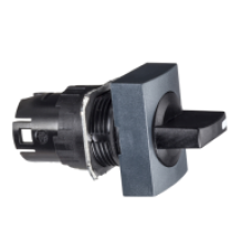 ZB6DD25 - black rectangular selector switch head Ø16 3-position spring return, Schneider Electric