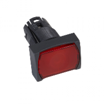 ZB6DF4 - red rectang flush illuminated pushbutton head Ø16 latching for integral LED, Schneider Electric