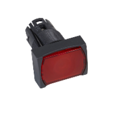 ZB6DW4 - red rectang flush illuminated pushbutton head Ø16 spring return 12...24V, Schneider Electric
