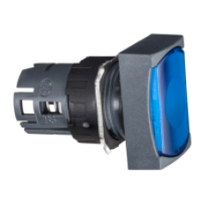 ZB6DW6 - blue rectang flush illuminated pushbutton head Ø16 spring return 12...24V, Schneider Electric