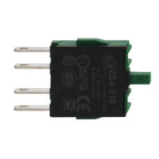 ZB6E1B - single contact block for head Ø16 1NO faston connector, Schneider Electric