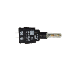 ZB6EB3A - green light block with body/fixing collar with integral LED 12...24V, Schneider Electric