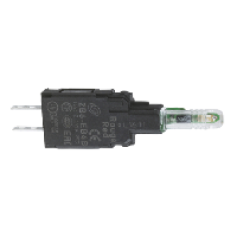 ZB6EM1B - white light block with body/fixing collar with integral LED 230...240V, Schneider Electric