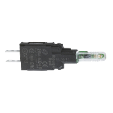 ZB6EM5B - yellow light block with body/fixing collar with integral LED 230...240V, Schneider Electric