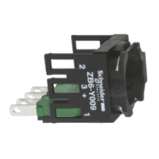 ZB6Z5B - single contact block with body/fixing collar 1NO+1NC faston connector, Schneider Electric