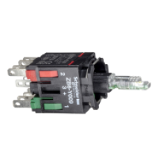ZB6ZB65B - blue light block with body/fixing collar with integral LED 12...24V 1NO+1NC, Schneider Electric