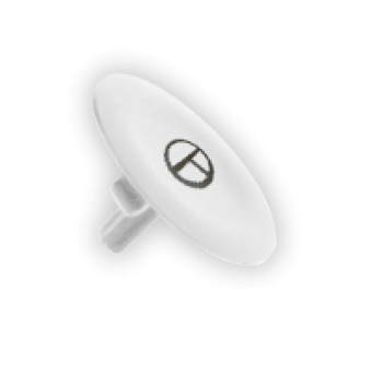 ZBA145 - white cap marked T for circular pushbutton Ø22, Schneider Electric
