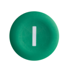 ZBA331 - green cap marked I for circular pushbutton Ø22, Schneider Electric