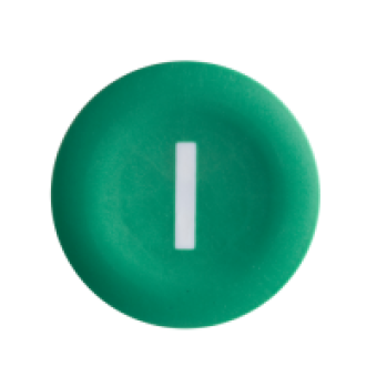 ZBA331 - green cap marked I for circular pushbutton Ø22, Schneider Electric
