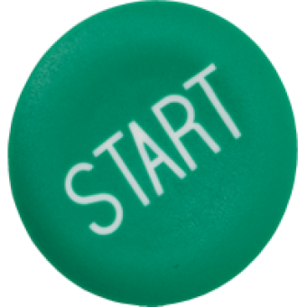 ZBA333 - green cap marked START for circular pushbutton Ø22, Schneider Electric
