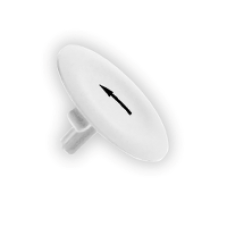 ZBA334 - white cap marked arrow for circular pushbutton Ø22, Schneider Electric
