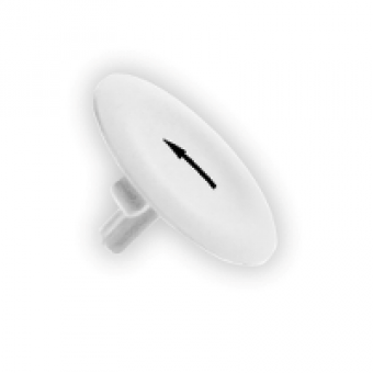 ZBA334 - white cap marked arrow for circular pushbutton Ø22, Schneider Electric
