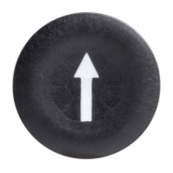ZBA335 - black cap marked arrow for circular pushbutton Ø22, Schneider Electric