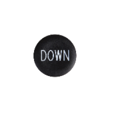 ZBA344 - black cap marked down for circular pushbutton Ø22, Schneider Electric