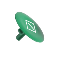 ZBA346 - green cap marked I in a diamond for circular pushbutton Ø22, Schneider Electric